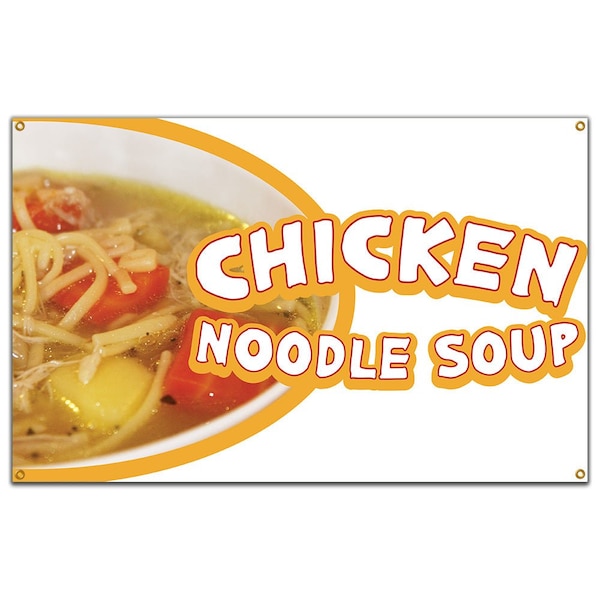 Chicken Noodle Soup Banner Concession Stand Food Truck Single Sided